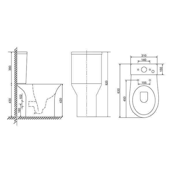 Унитаз-компакт Mirsant VOX    Унитаз-компакт Mirsant VOX