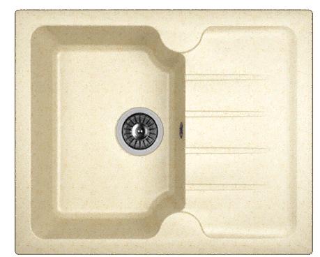 Мойка кухонная из литьевого мрамора Dr. Gans ЛОРА 620 25.020.A0620.403 62*51 см. латте