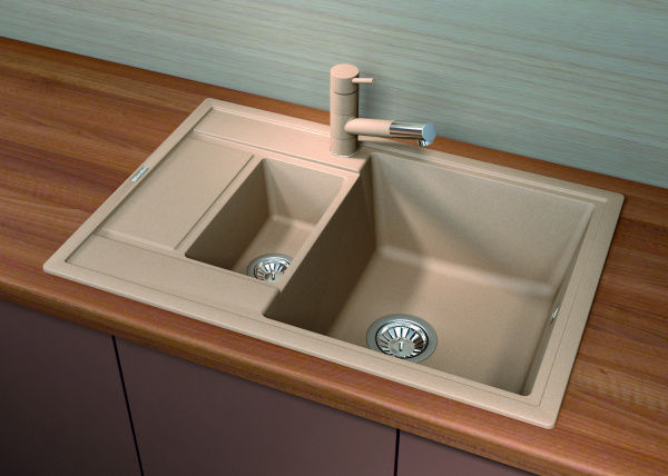 Мойка кухонная керамогранитная Florentina ЛИПСИ 780K 20.250.D0780.302 78*51 см. антрацит