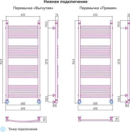 Полотенцесушитель водяной Сунержа БОГЕМА+ 00-0220-1560 1500х600 