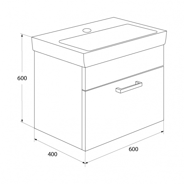 Тумба под раковину навесная IDDIS  MIR60W0i95   Тумба под раковину навесная IDDIS  MIR60W0i95
