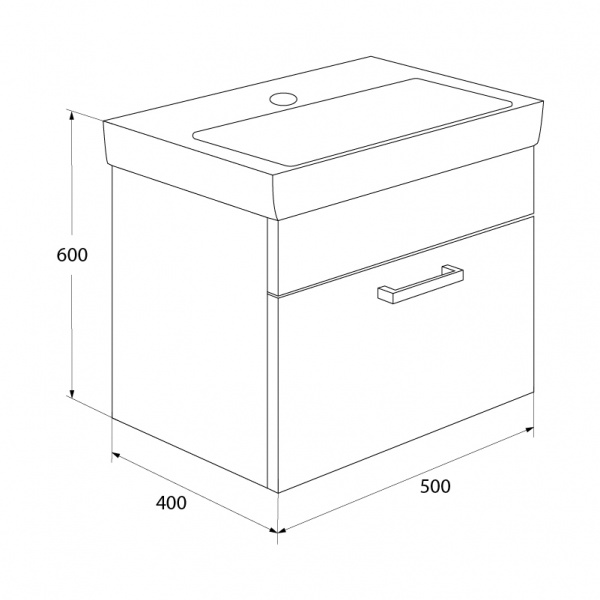 Тумба под раковину навесная IDDIS  MIR50W0i95   Тумба под раковину навесная IDDIS  MIR50W0i95