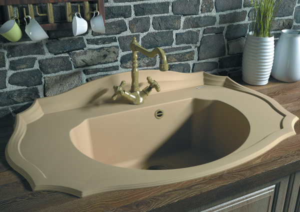 Мойка кухонная керамогранитная Florentina ЭМИЛИЯ 20.340.D0900.102 90*55 см. черный