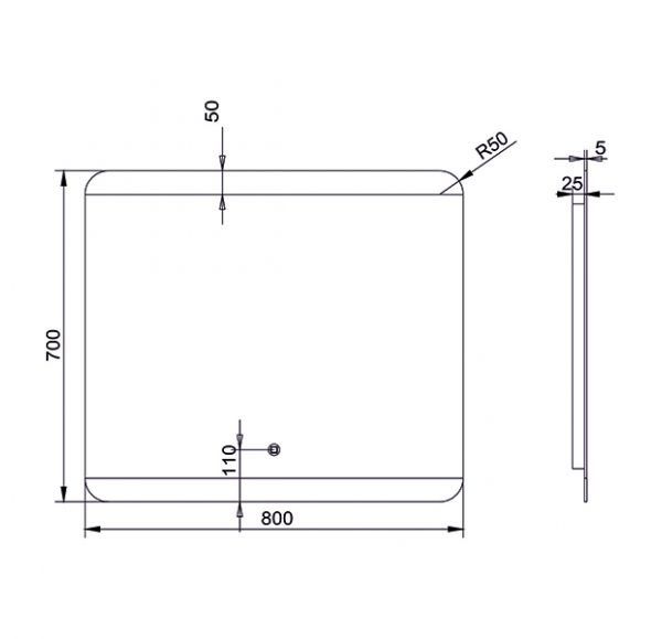 Зеркало Mirsant MOON  80 см.  Зеркало Mirsant MOON  80 см.