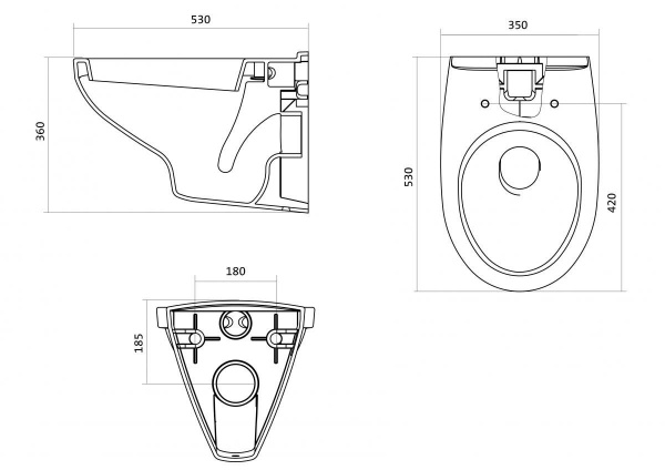 Унитаз навесной Santek БОРЕАЛЬ 1.WH30.2.205  