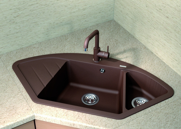 Мойка кухонная керамогранитная Florentina ВЕСТА 20.285.E1005.107 100,6*51 см. песочный