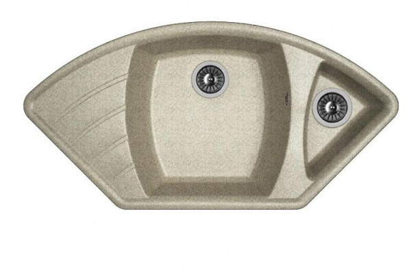 Мойка кухонная из литьевого мрамора Dr. Gans ГАБИ 25.050.E1015.408 101,5*51 см. серый