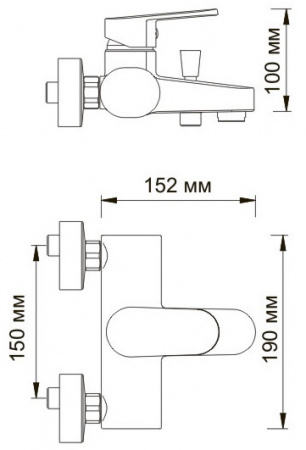 Смеситель WasserKRAFT DONAU 5301 для ванны и душа  Смеситель WasserKRAFT DONAU 5301 для ванны и душа