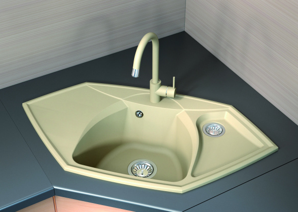 Мойка кухонная керамогранитная Florentina САРДИНИЯ 20.150.D0980.202 97,5*51 см. шампань