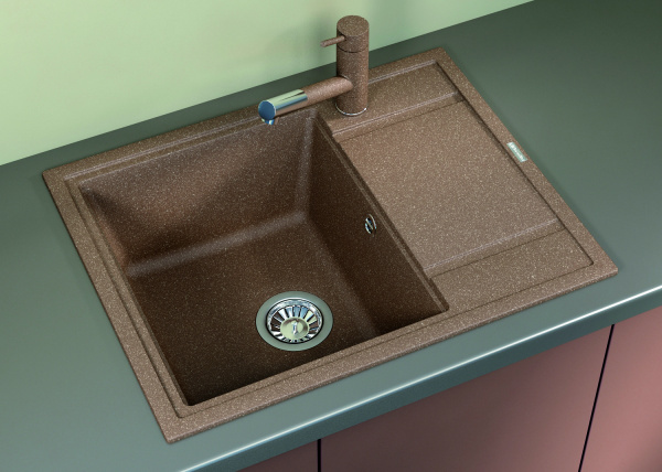 Мойка кухонная керамогранитная Florentina ЛИПСИ 650 20.125.C0600.201 65*51 см. жасмин