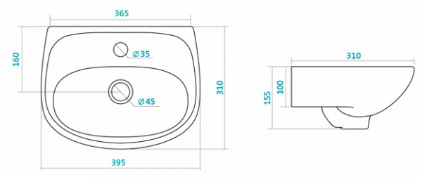 Раковина Santek АНИМО 1.WH11.0.490  