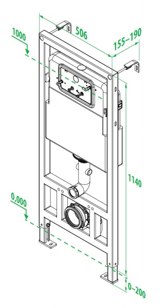 Инсталляция для навесного унитаза IDDIS  NEO0000I32   Инсталляция для навесного унитаза IDDIS  NEO0000I32