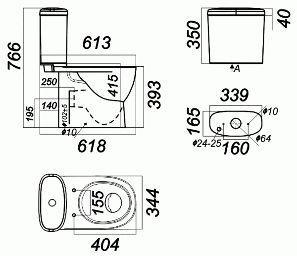 Унитаз-компакт Sanita luxe ART ARTSLCC10040622   Унитаз-компакт Sanita luxe ART ARTSLCC10040622