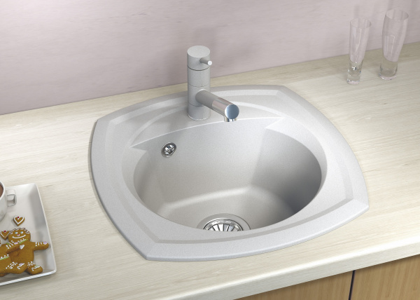 Мойка кухонная керамогранитная Florentina КОРСИКА 20.105.B0510.302 51*51 см. антрацит