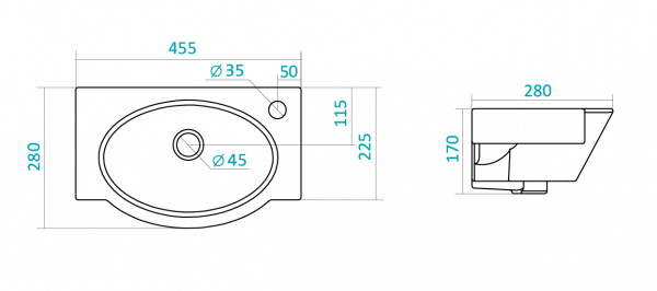 Раковина Santek ФОРУМ 1.WH11.0.545   Раковина Santek ФОРУМ 1.WH11.0.545