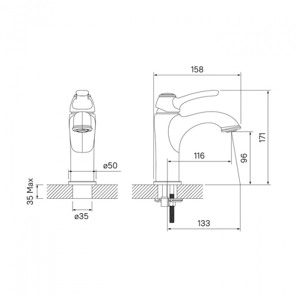 Смеситель IDDIS OLDIE OLDSB00i01 для раковины  Смеситель IDDIS OLDIE OLDSB00i01 для раковины