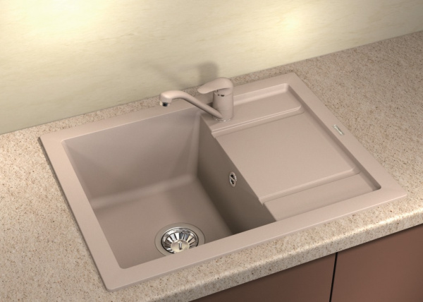 Мойка кухонная керамогранитная Florentina ЛИПСИ 660 20.155.C0660.201 66*51 см. жасмин