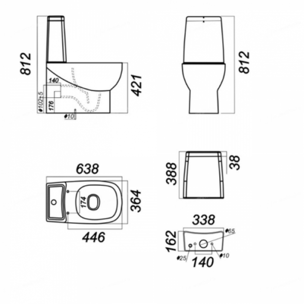 Унитаз-компакт Sanita luxe INFINITI INFSLCC01040522   Унитаз-компакт Sanita luxe INFINITI INFSLCC01040522