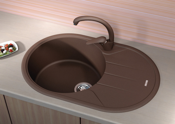 Мойка кухонная керамогранитная Florentina ЛОТОС 780 20.295.С0780.104 78*51 см. бежевый